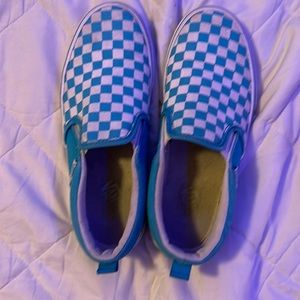 Teal checkered Vans!!